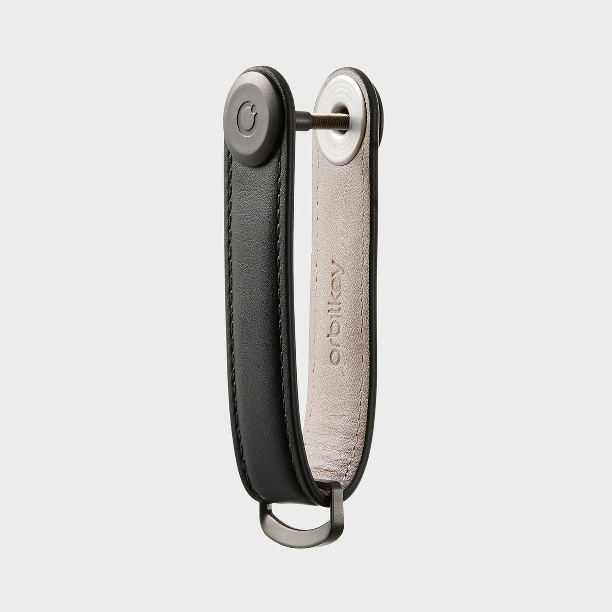 Key Organiser Leather Black with Black Stitching