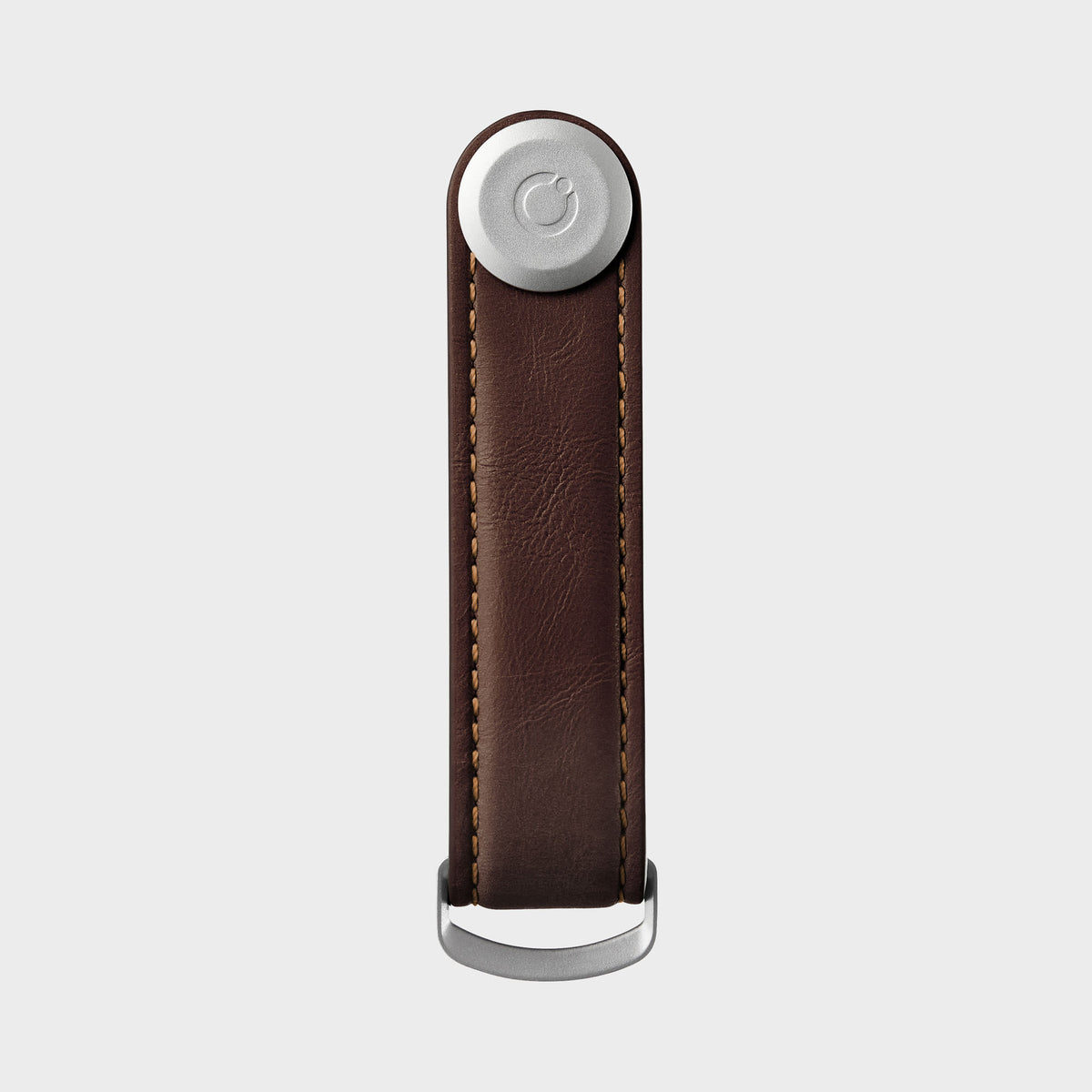 Key Organiser Leather Espresso with Brown Stitching