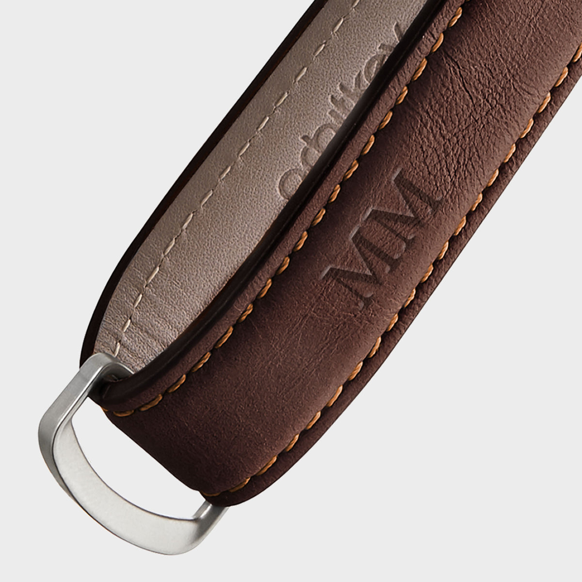 Key Organiser Leather Espresso with Brown Stitching