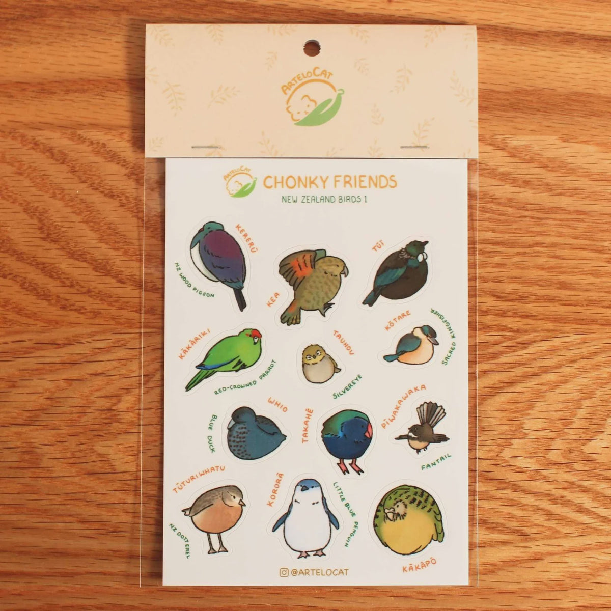 Chonky NZ Birds 1 - Sticker Sheet