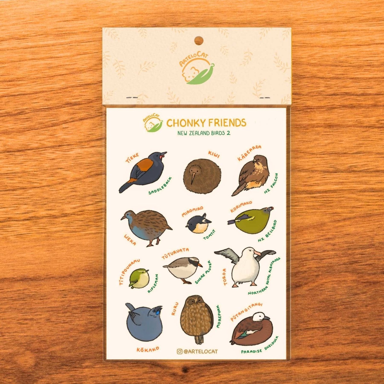 Chonky NZ Birds 2 - Sticker Sheet