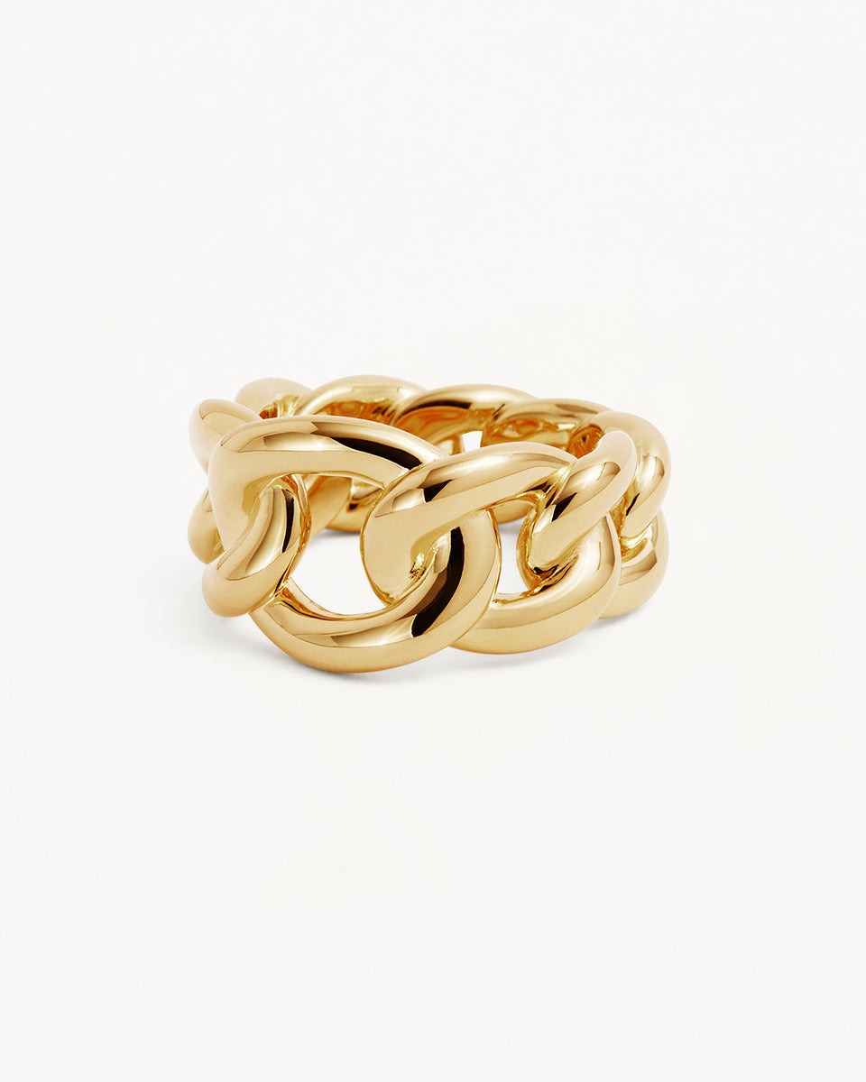 18k Gold Vermeil Strength Ring - 8