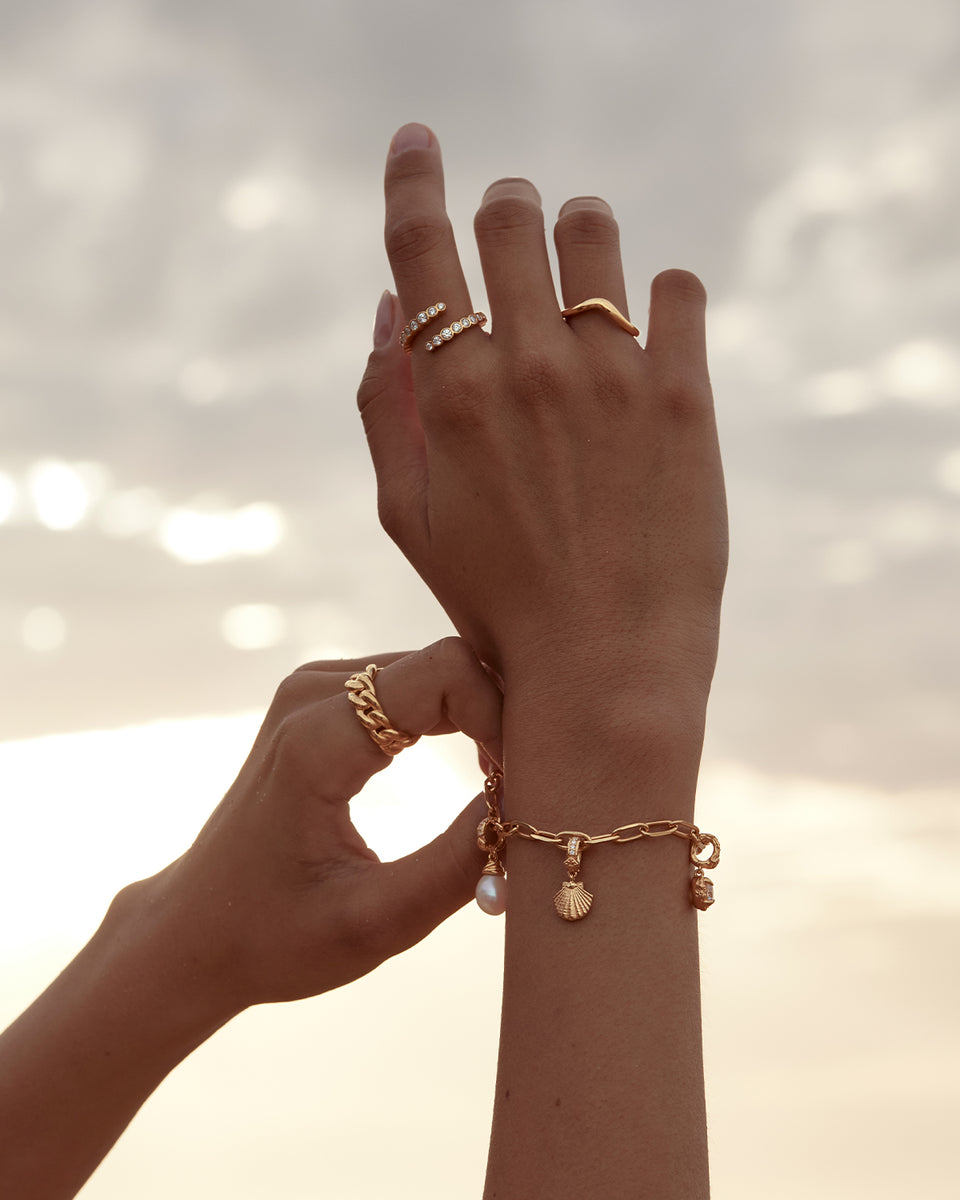 18k Gold Vermeil Strength Ring - 8