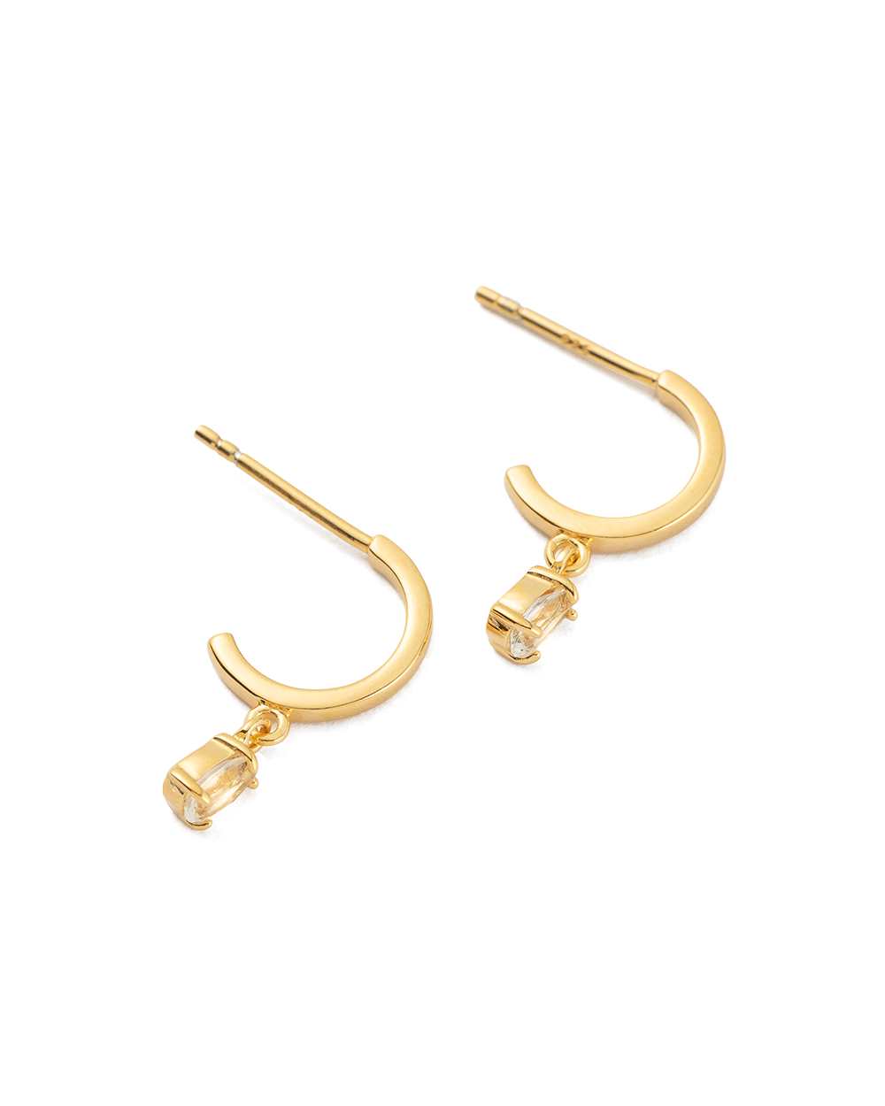 Teardrop Hoops (Gold)