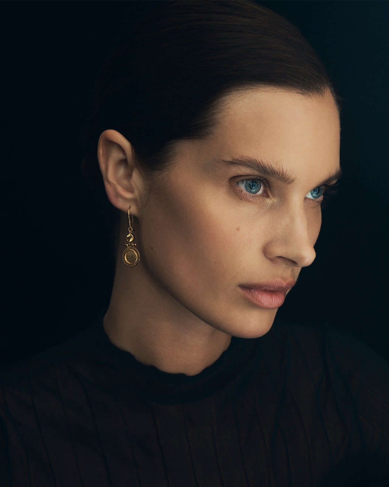 Solar earrings gold