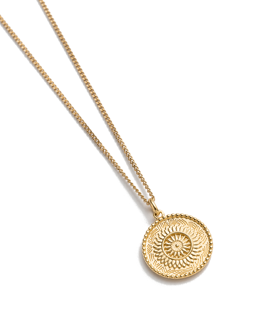 TRAVELLER COIN NECKLACE ( 18k Gold Vermeil)