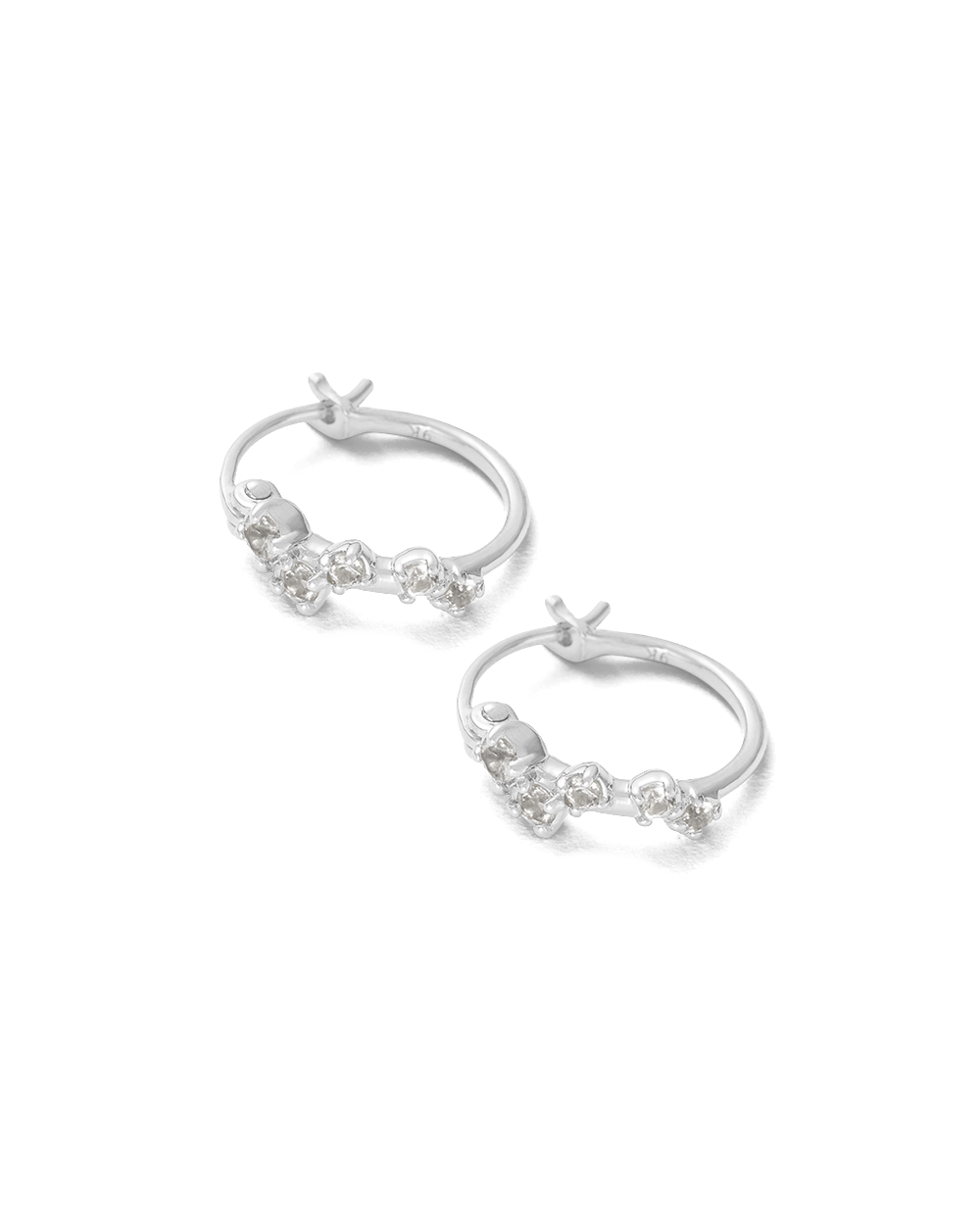 VALENCIA TOPAZ HOOPS - Sterling Silver