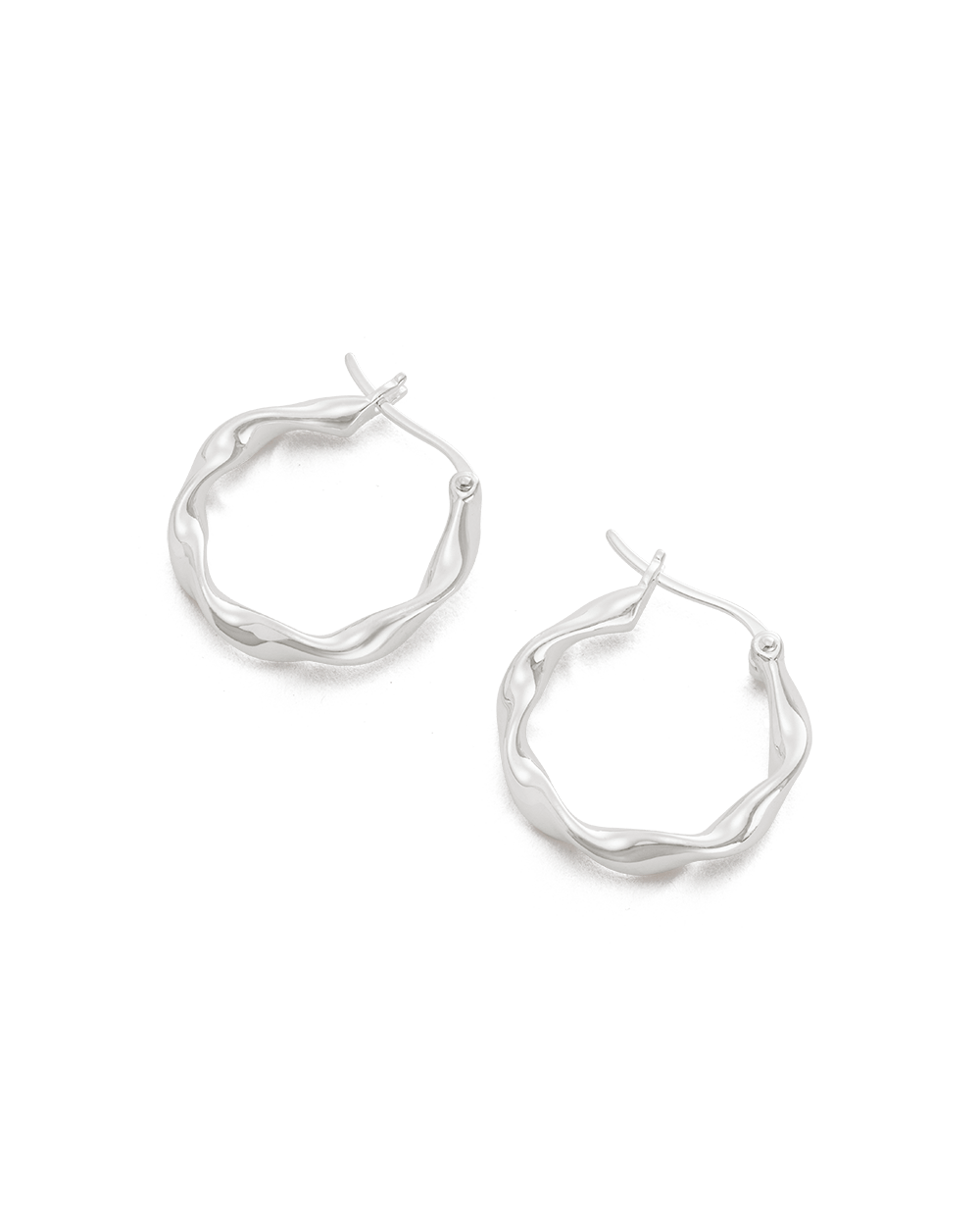 WAVE HOOPS (STERLING SILVER)